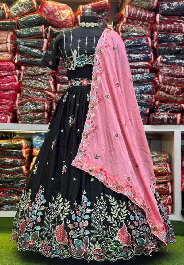 Rainbow Inspired Chinnon Lehenga Choli - Image 7