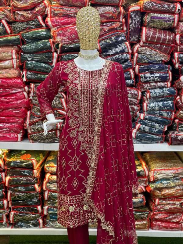 Red Georgette Kurti - Image 2