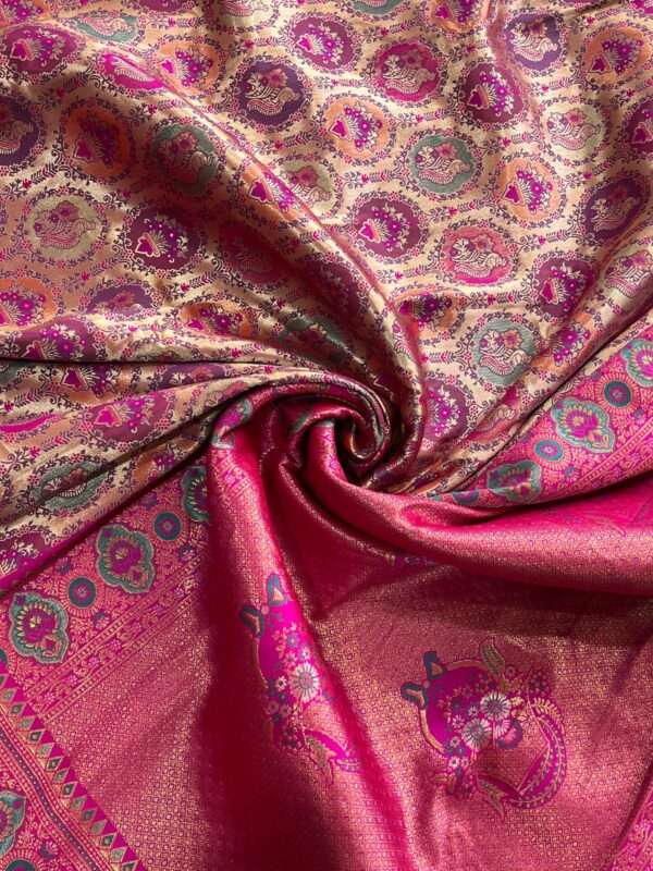 Pink Banarasi Silk Saree