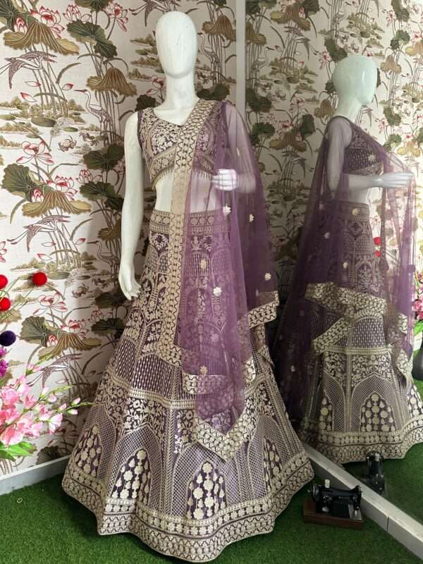 Special Sequence Work Georgette Lehenga - Image 6