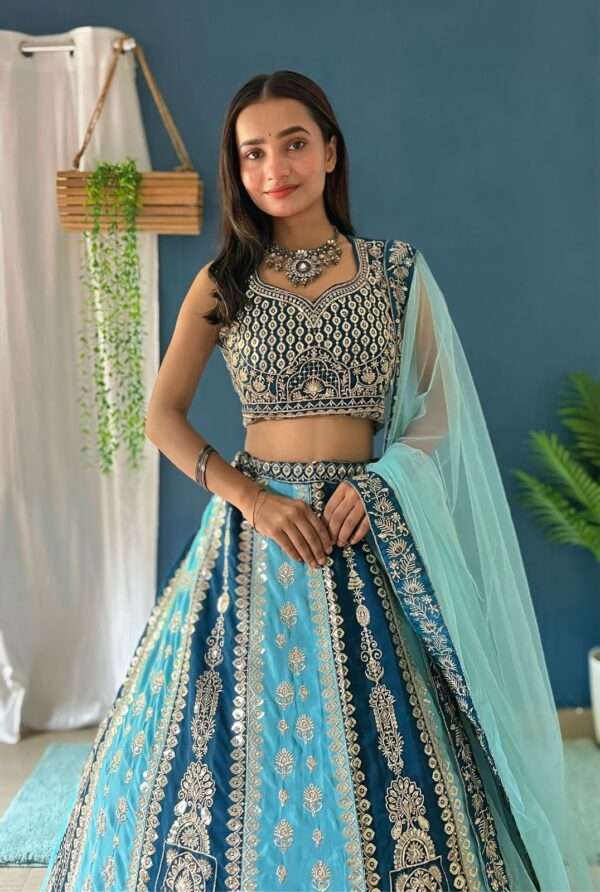 Georgette Lehenga For Special Occasion - Image 4