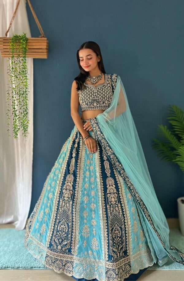 Georgette Lehenga For Special Occasion - Image 3