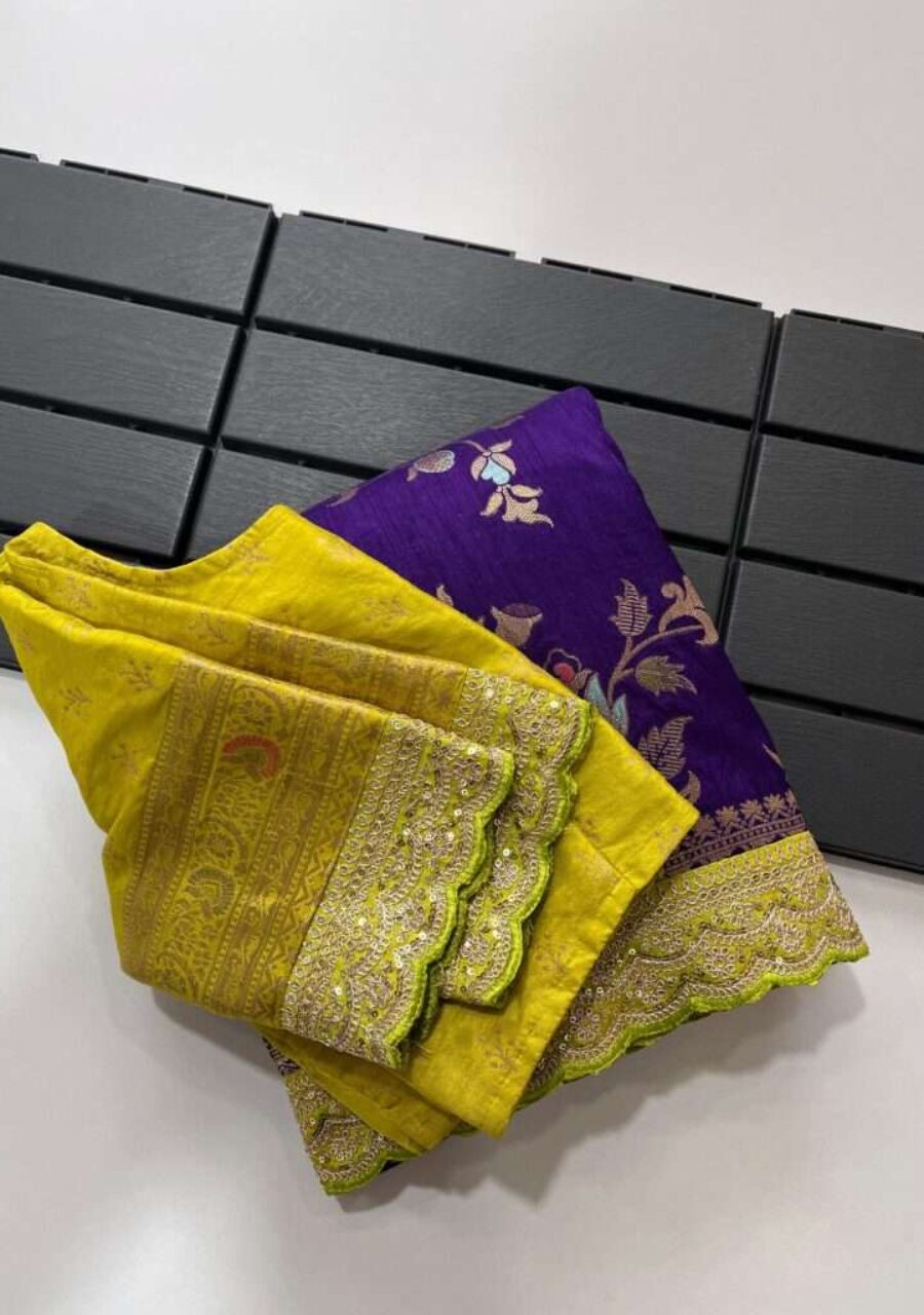 Double Embroidery Banarasi Saree