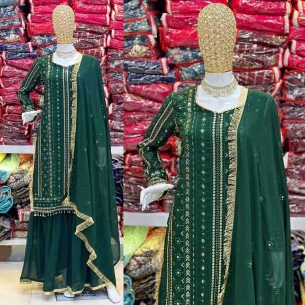 Elegant 3Pc Georgette Kurti - Image 3