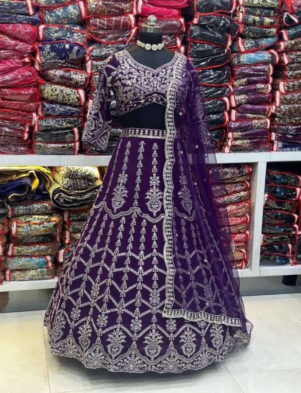 Georgette Lehenga Choli with Canvas Patta