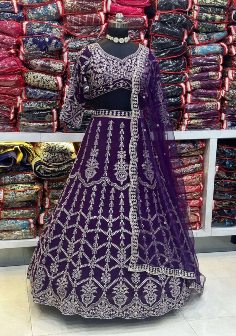 Georgette Lehenga Choli with Canvas Patta