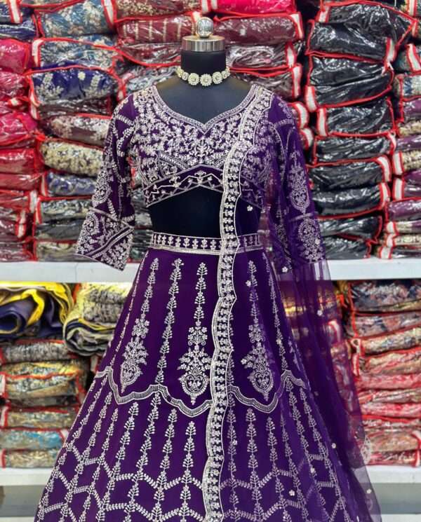 Georgette Lehenga Choli with Canvas Patta - Image 2