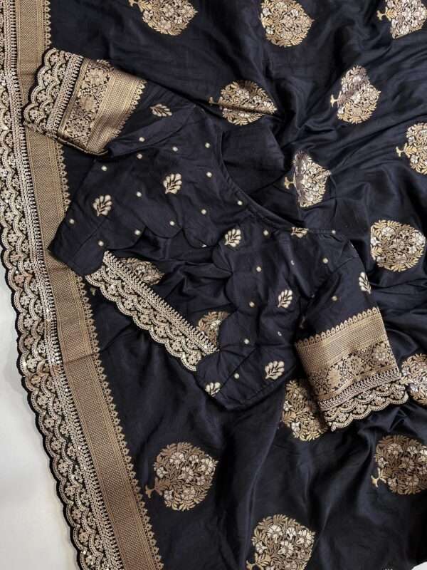 Pure Banarasi Pattu Saree - Image 5