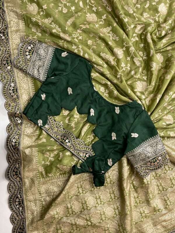 Pure Banarasi Pattu Saree - Image 7