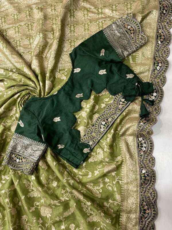 Pure Banarasi Pattu Saree - Image 2