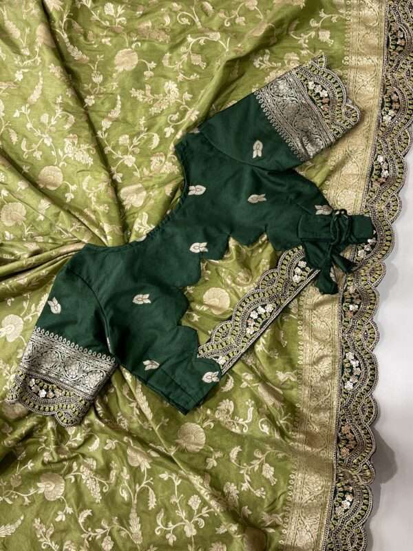 Pure Banarasi Pattu Saree - Image 3