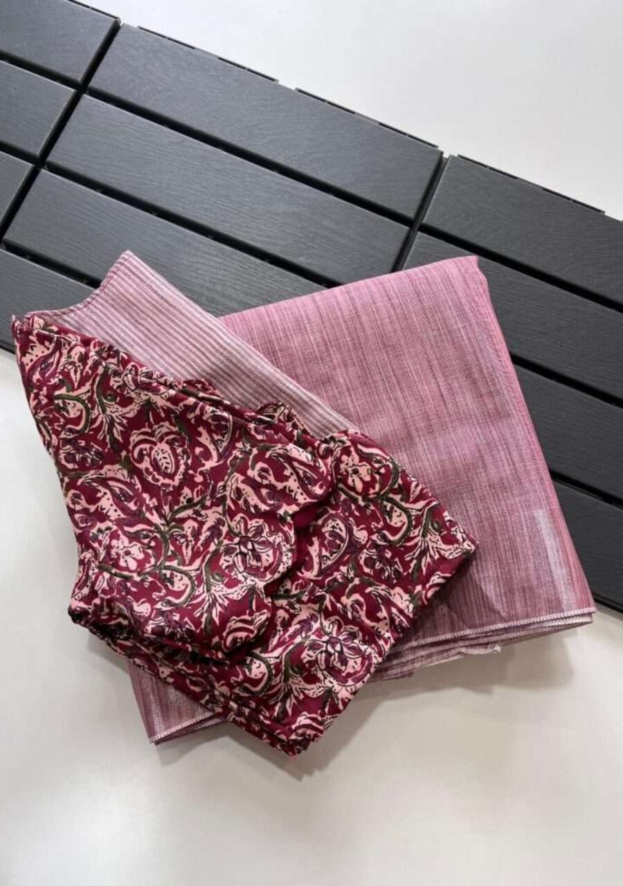 Pure Linen Saree