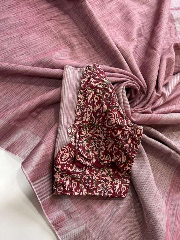 Pure Linen Saree - Image 2